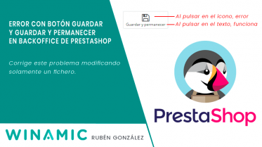 Error botón guardar en Prestashop