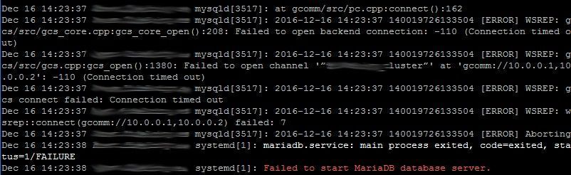 mariadb connection timeout