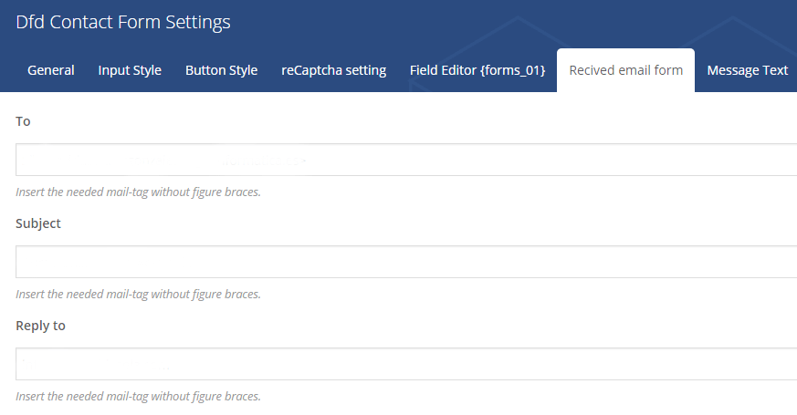 Contact Form Visual Composer plugin