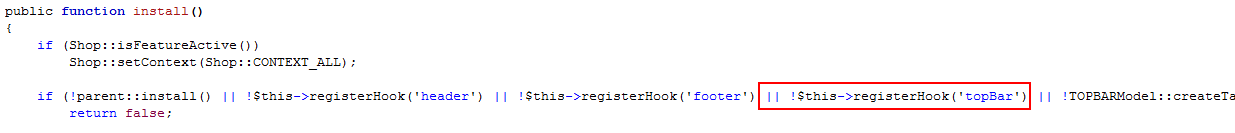 Función añadida instalar hook