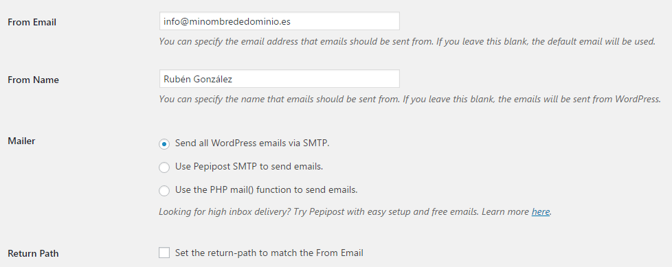 WPMailSMTP Contact Form