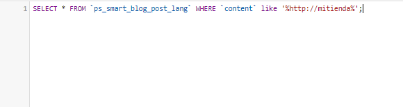Consulta obtener entradas de Smart Blog
