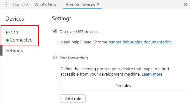 Dispositivo Movil Conectado Para Depurar