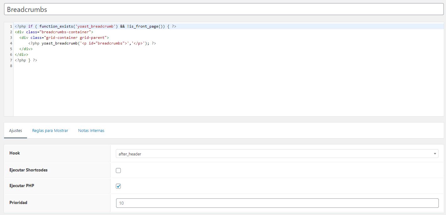 Elementos generatepress