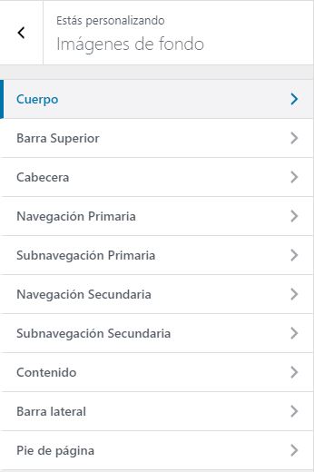 Imágenes de fondo generatepress